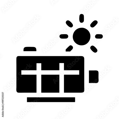 Solar battery icon