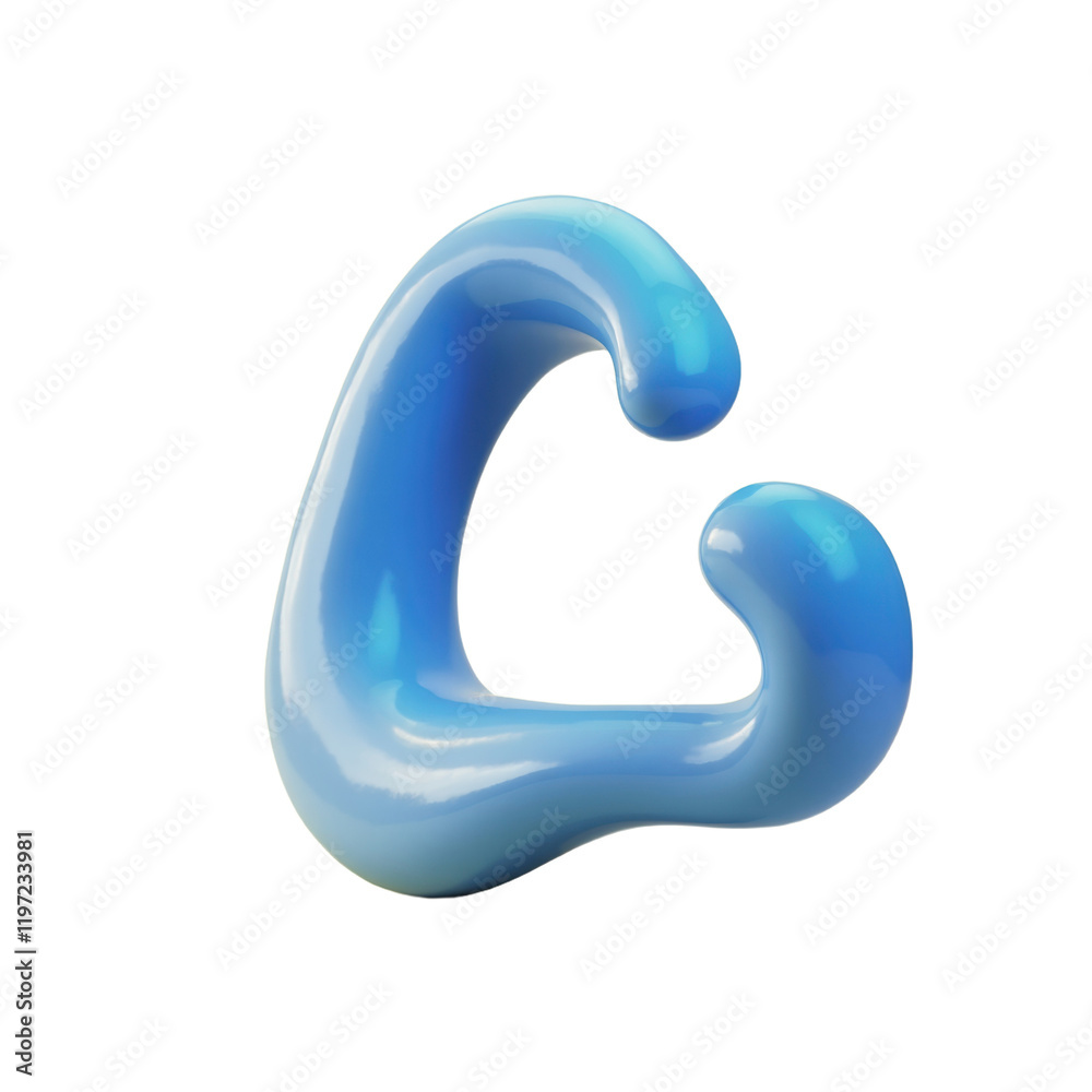 abstract light blue glossy shape against a yellow background abstract light blue glossy shape against a yellow background