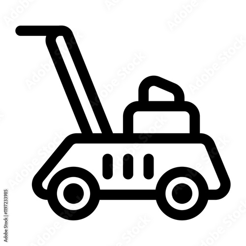 lawn mower icon for illustration