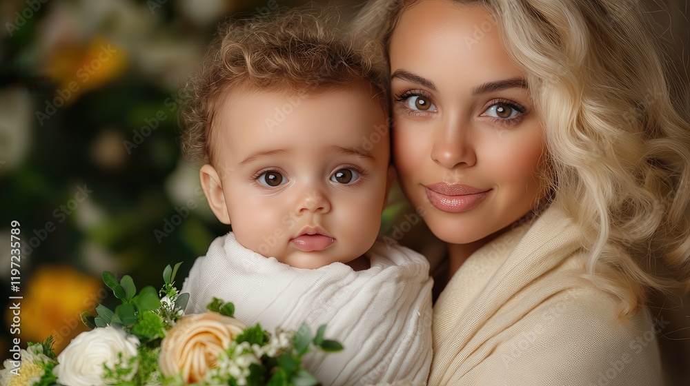 Tender Moment of a Caring Mother Cradling Her Cherished Baby in a Warm Embrace Under Soft Natural Light Conveying Love and Nurturing Bonding Spirit Tender Moment of a Caring Mother Cradling Her Cherished Baby in a Warm Embrace Under Soft Natural Light Conveying Love and Nurturing Bonding Spirit