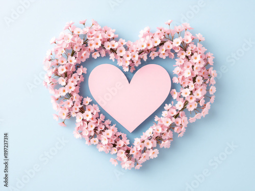 Heart, Love, Flowers, Pink, Romance, Delicate, Blossoms, Spring, Nature, Beauty, Elegance, Soft, Gentle, Wreath, Heart-shaped, Petals, Blooming, Graceful, Charming, Pretty, Floral, Tenderness, Affecti