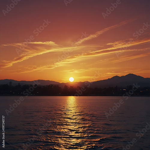 A background of a beautiful sunset scene