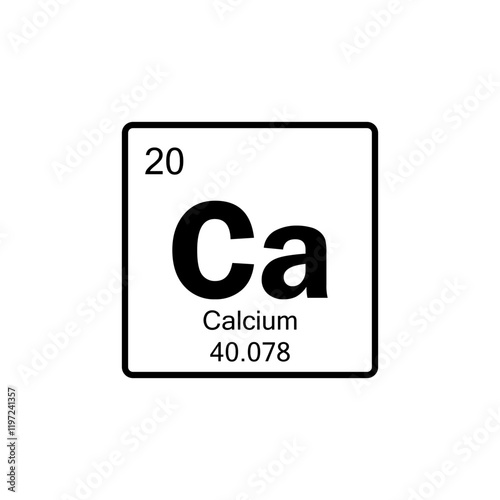 periodic table Calcium line icon