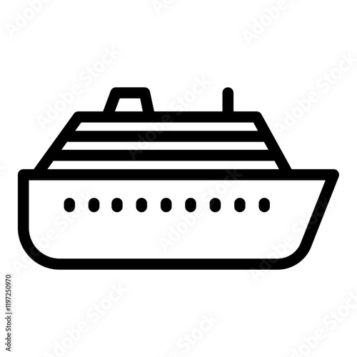 Cruise icon. Vector line icon