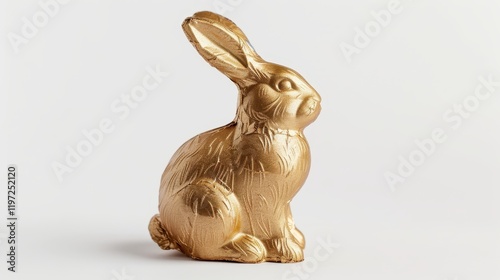 Golden Easter Chocolate Bunny Figurine