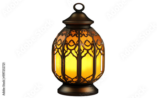 Festive Lantern for Ramadan isolated on transparent Background photo