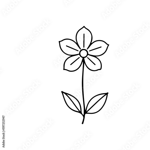 Elegant Flower Logo Design in Minimalist Line Art Style
