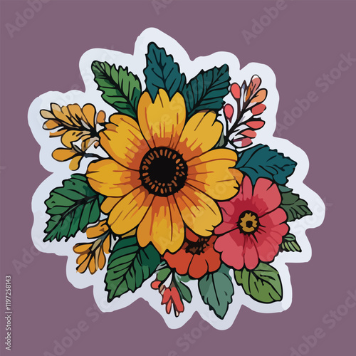 Flowers Stickers Victor Design 