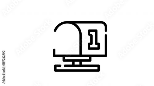 icon line motion graphic email