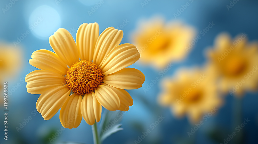 Yellow Daisies in Soft Focus with Blue Background
Yellow Daisies in Soft Focus with Blue Background
