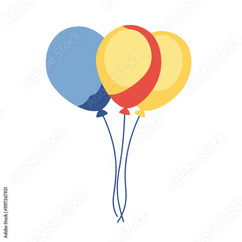 balloons flat vector illustration