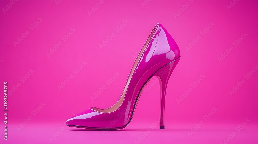 Elegant high heels isolated on bright magenta Elegant high heels isolated on bright magenta