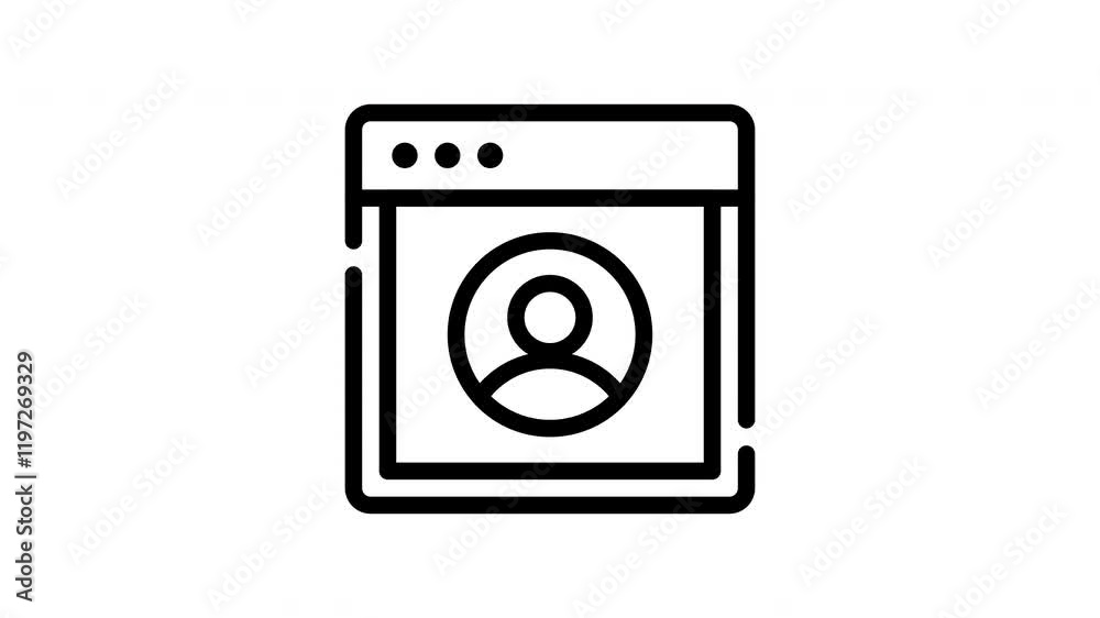 icon line motion graphic website profile icon line motion graphic website profile