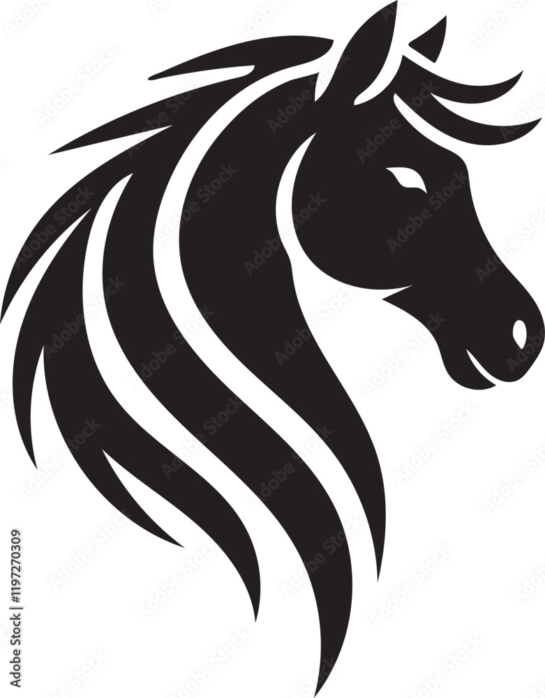 Obraz premium horse head silhouette