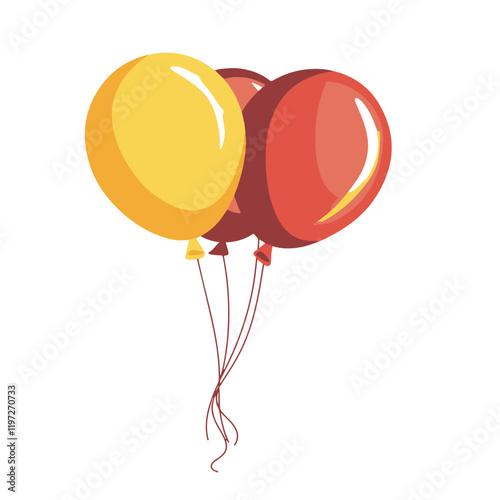balloons flat vector illustration