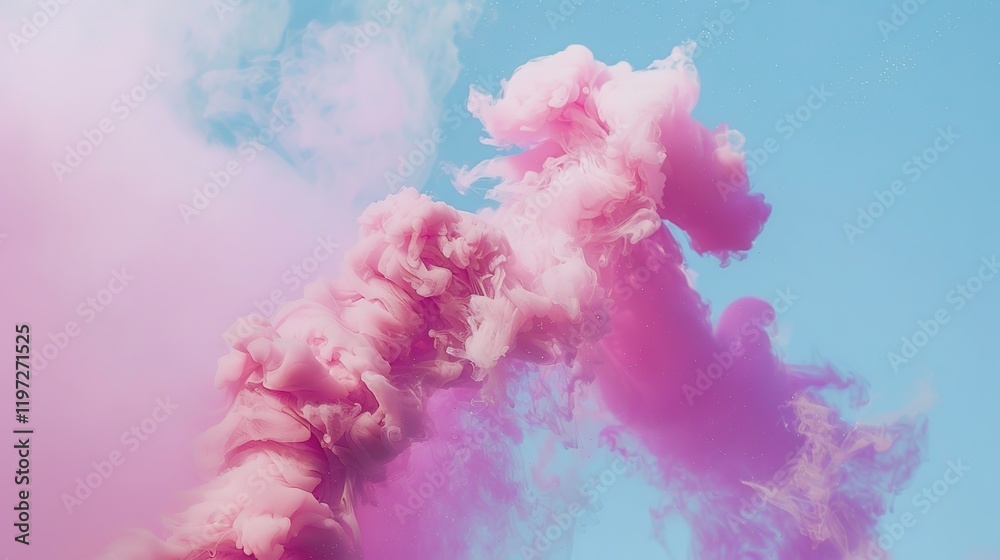 Fototapeta premium A beautiful abstract background featuring a soft blend of beige, pink, lilac, and blue hues, creating a visually appealing and calming aesthetic. The presence of a dusty purple color adds a touch