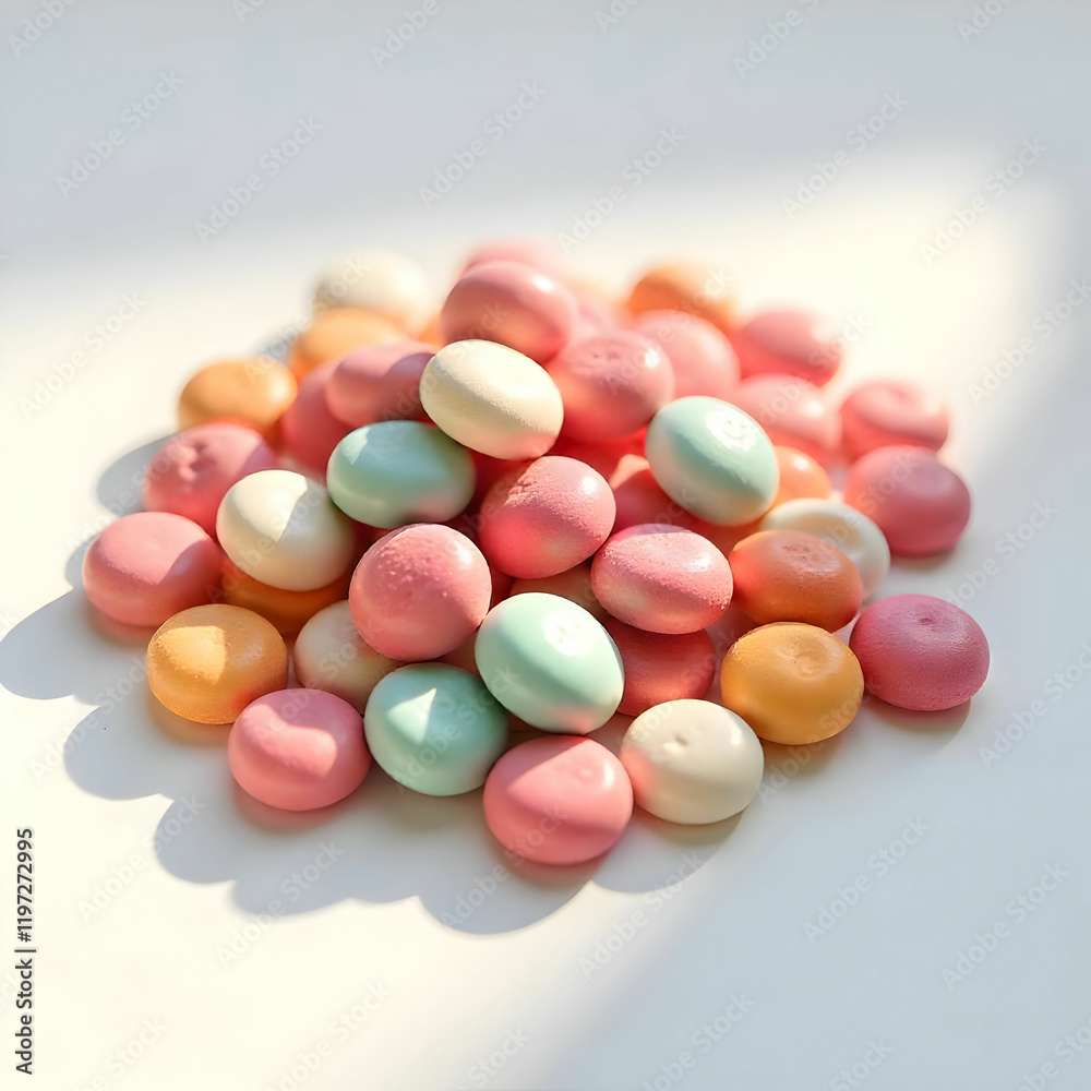 Candy on white background 3d render Candy on white background 3d render