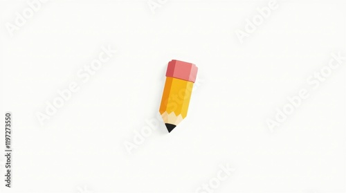 Pencil Icon on White Background