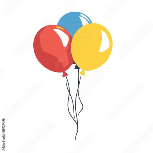 balloons flat vector illustration