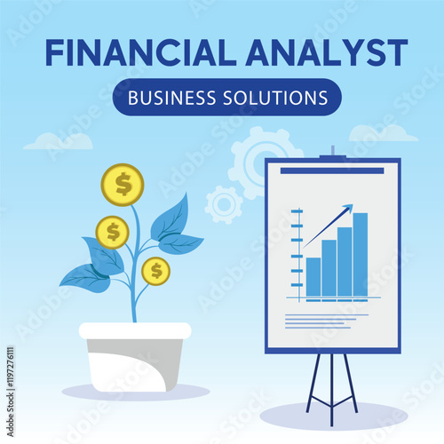 Financial chart Save money vector growth economy Plans Investment Strategy return Business growth