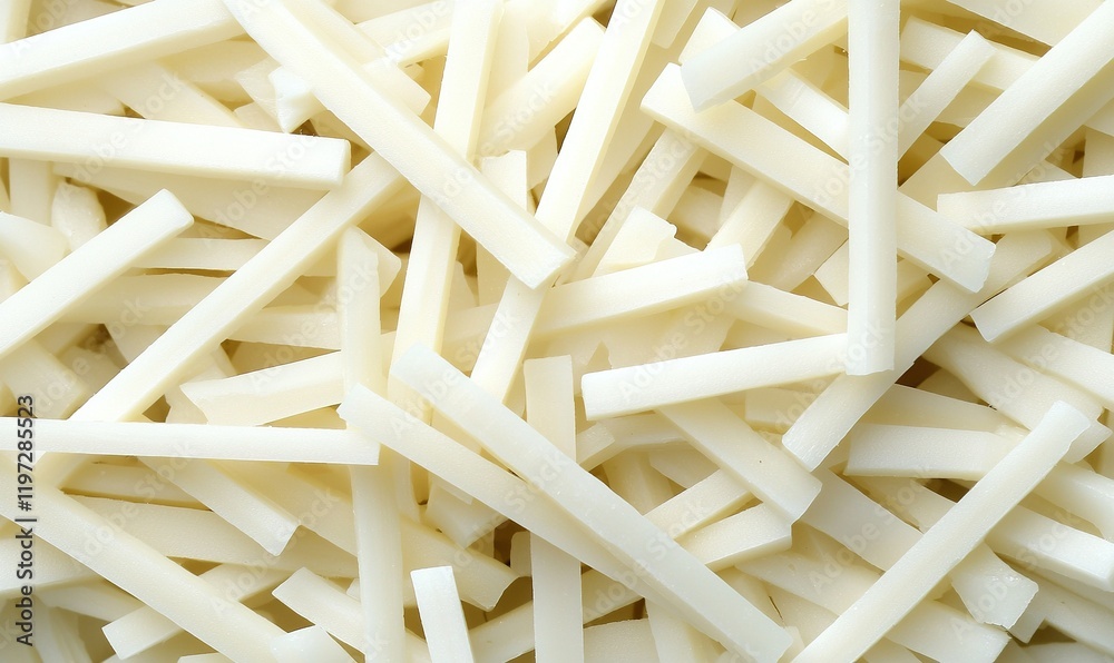 Close-up of cut white sticks, background texture for food or culinary projects Close-up of cut white sticks, background texture for food or culinary projects