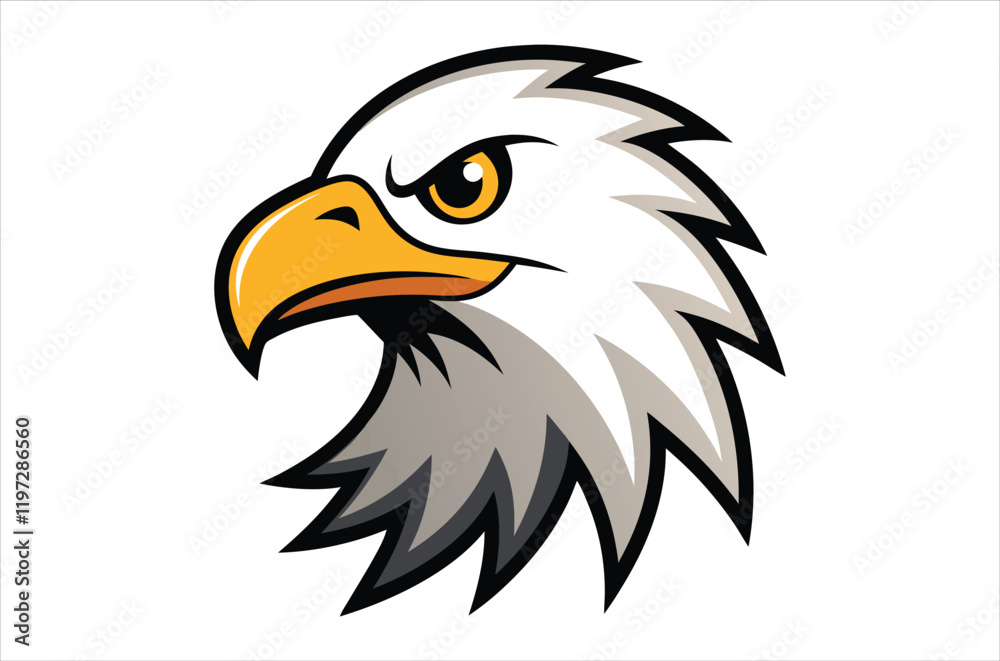 Fototapeta premium eagle head vector, icon vector illustration, eagle silhouette of a eagle isolated on a white background, eps, png, svg, vector,