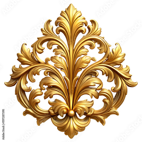 Golden Baroque Ornament Gilded Leaf Design