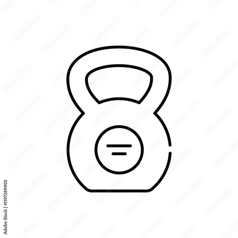 Kettlebell vector icon