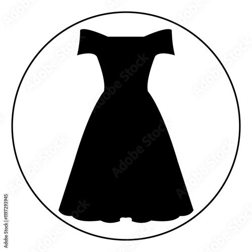 elegant party dress icon
