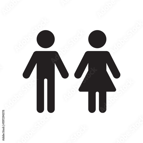 Universal Gender Icons or Restroom Signage Simplified