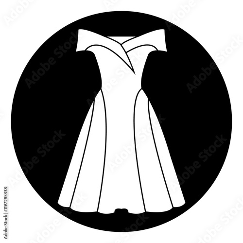 elegant party dress icon