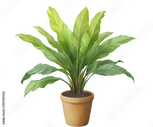 Wallpaper Mural Vibrant Lush Indoor Plant in a Pot - A Breath of Fresh Air , isolated on white background PNG Torontodigital.ca