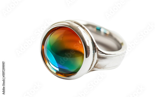 Isolated Mood Ring on transparent background PNG.