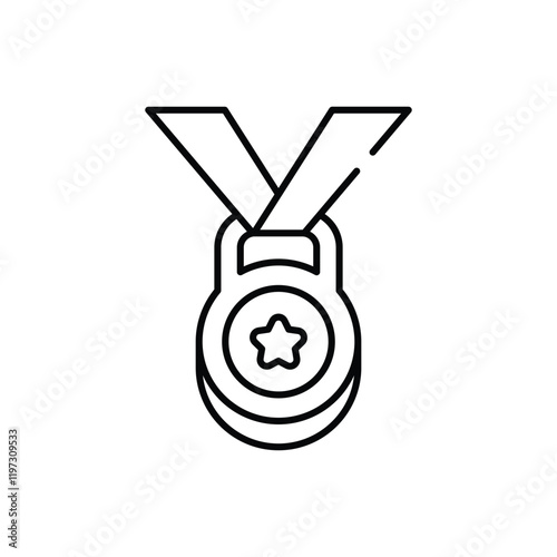 Marathon Medal vector icon