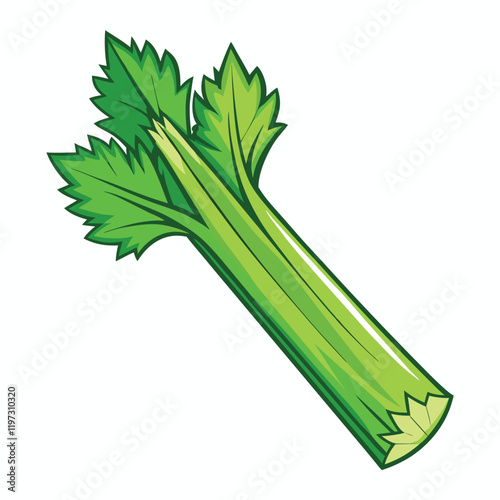 fresh green celery
