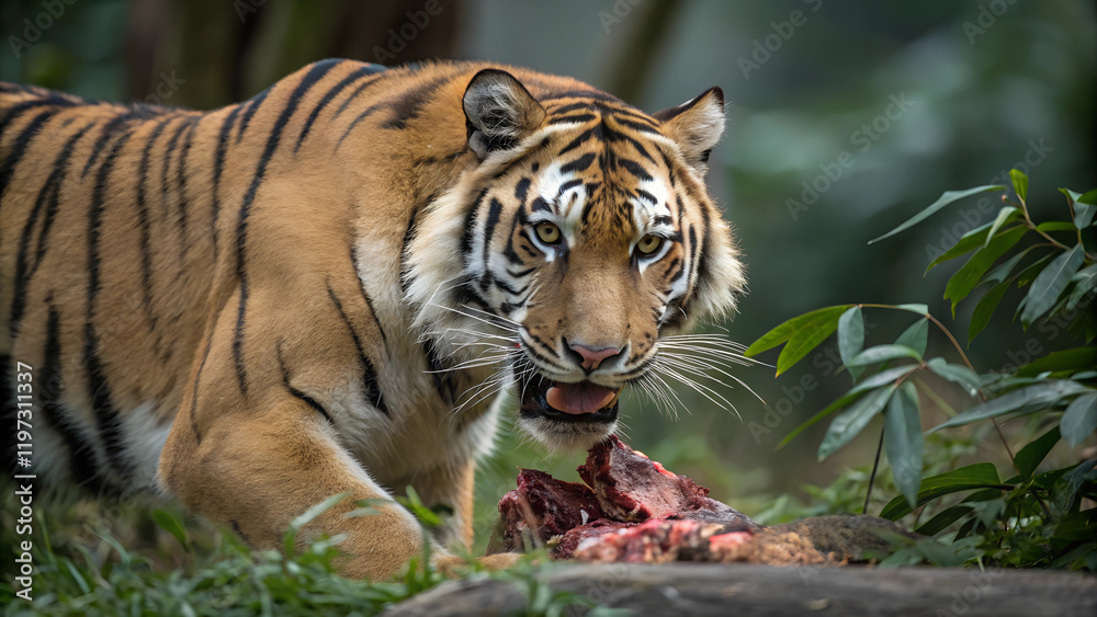 Fototapeta premium Tiger in the Wild. 