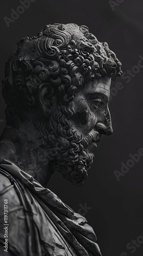 Stoic man statue art