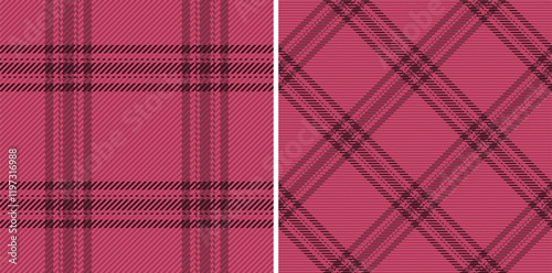 Pattern tartan background of seamless fabric textile with a check texture vector plaid. Set in dark colors. Oktoberfest design clothing.