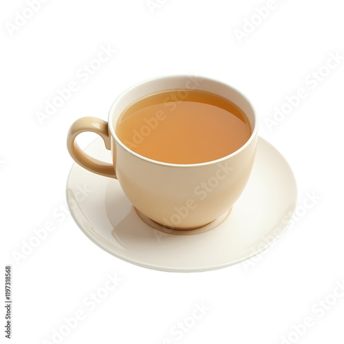 Wallpaper Mural beige teacup filled with tea on a saucer Torontodigital.ca