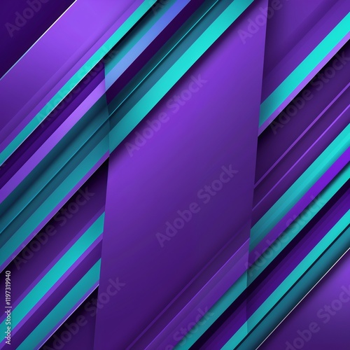 Vibrant purple and teal diagonal stripes wrapping the edges for a bold energetic border frame in purple teal diagonal stripe border frame pattern background
