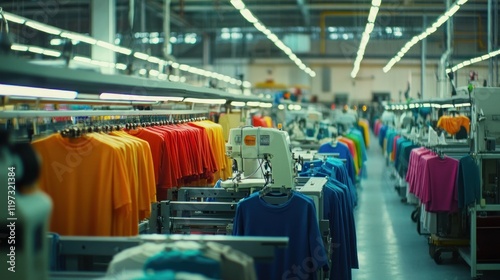Vibrant Apparel Factory: A Glimpse into Colorful Textile Production