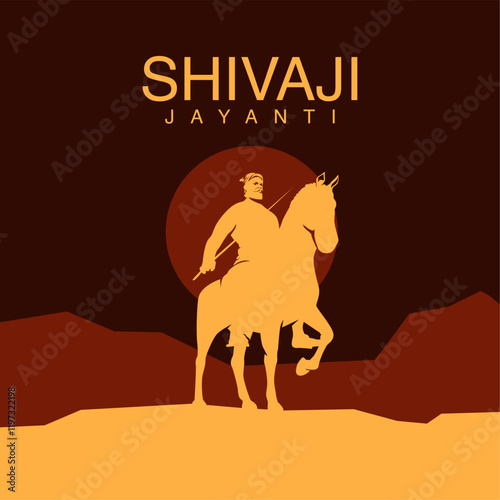 vector shivaji jayanti poster template