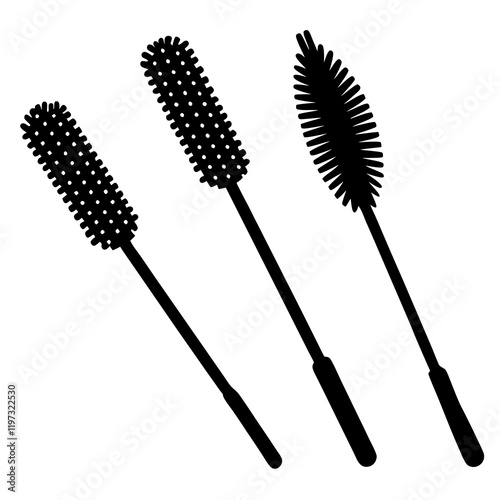 mascara brush isolated on white