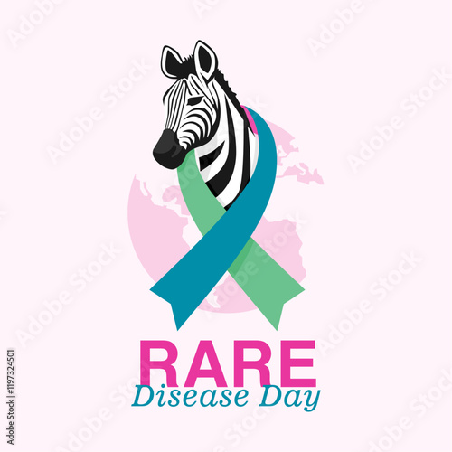 vector rare disease day poster template