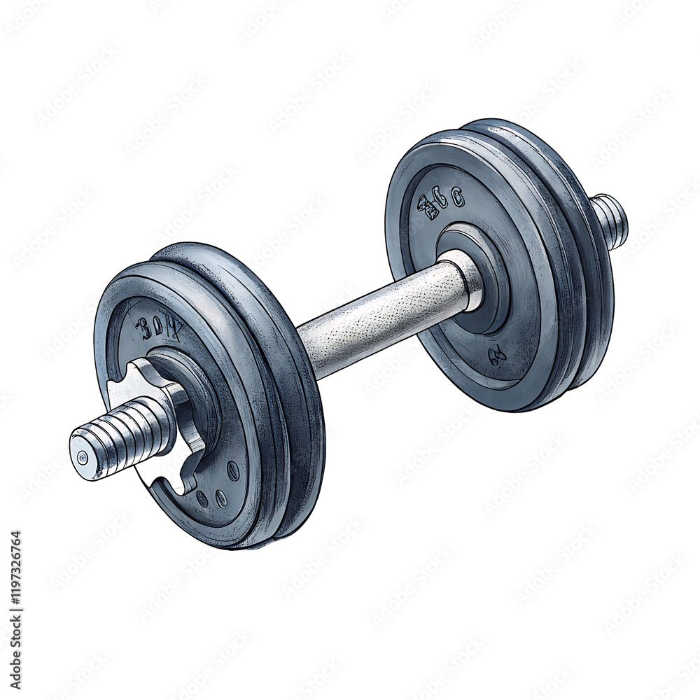 Naklejka premium dumbbell isolated on white