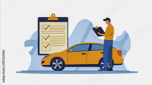 Inspecting Engine for Repair Estimates, and Experienced Engineer Conducting Maintenance Assessment at a Vehicle Garage.