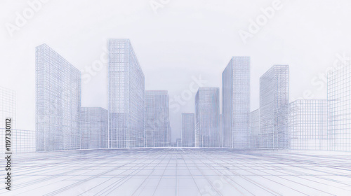 Fototapeta Naklejka Na Ścianę i Meble -  PNG Digital construction buildings architecture cityscape modern.
