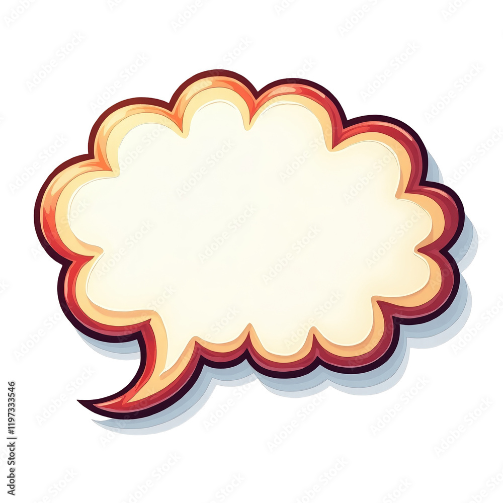cartoon speech bubble with warm gradient cartoon speech bubble with warm gradient