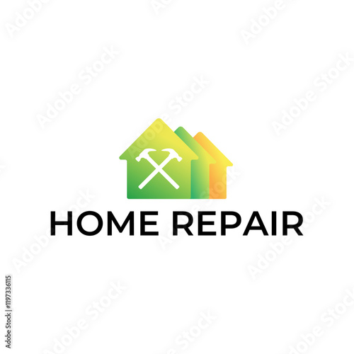 House Repairs logo design template vector illustration. House renovation symbol, icon.