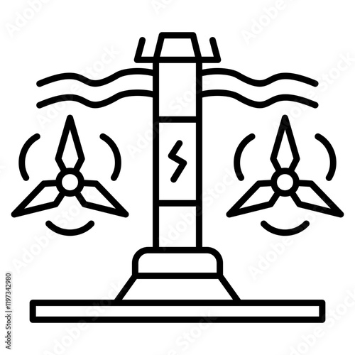 Tidal Power Icon